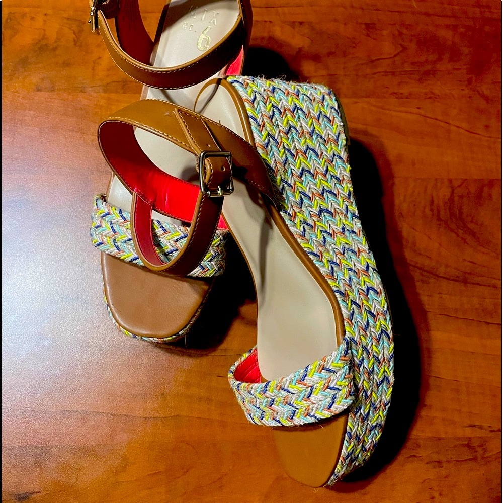 SOLD! MIX  no.6 ESPADRILLE WEDGE WOMAN SANDALS